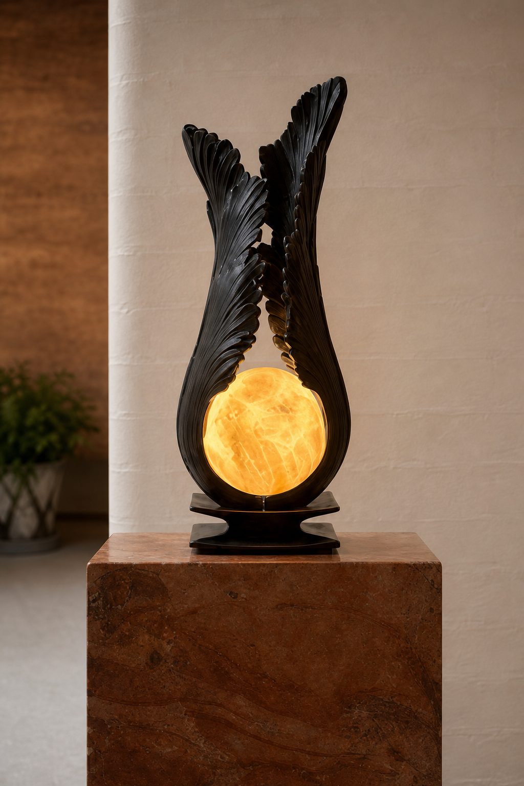 W.J. Vickery Acanthus Pedestal light