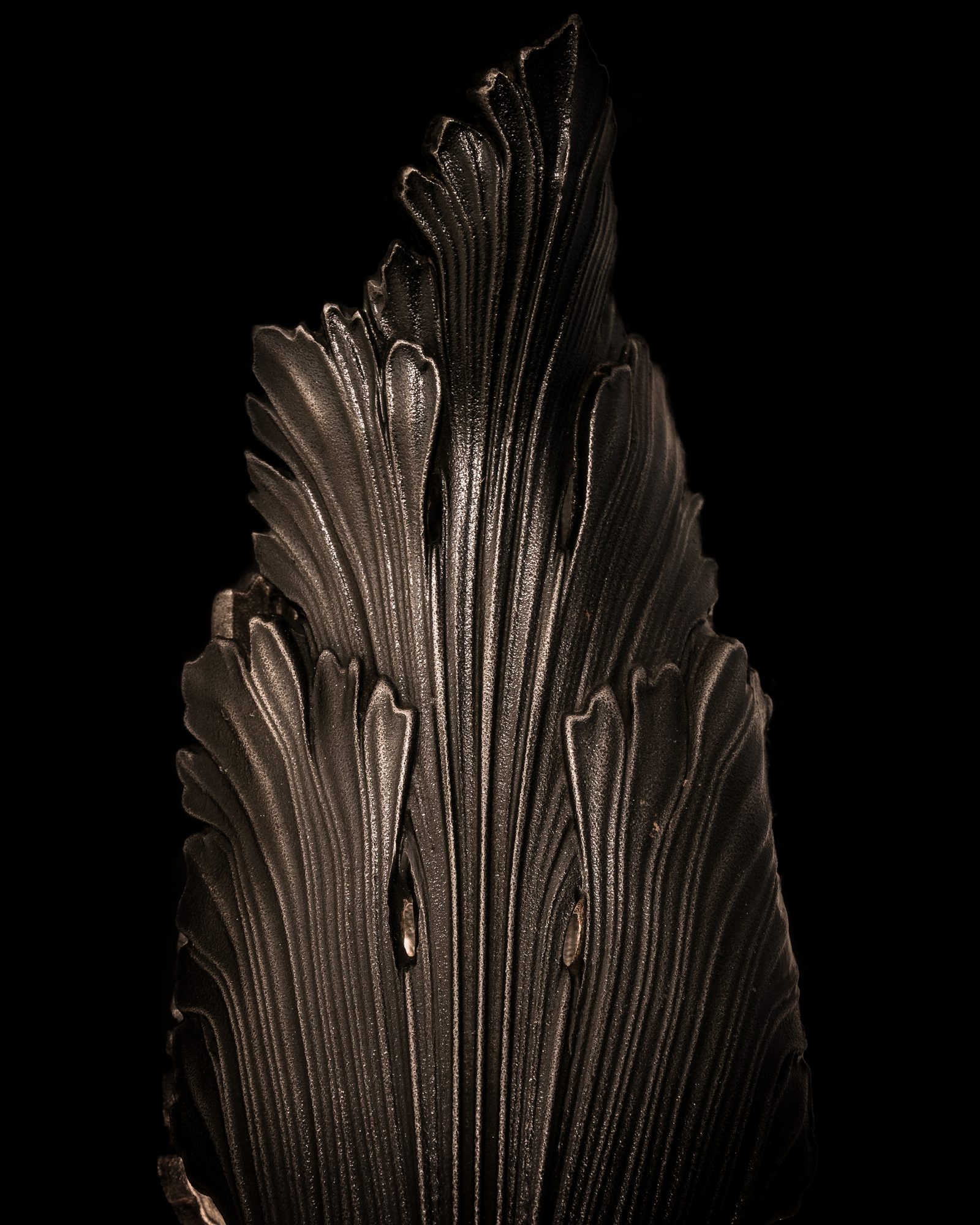 Acanthus Pedestal leaf carving detail